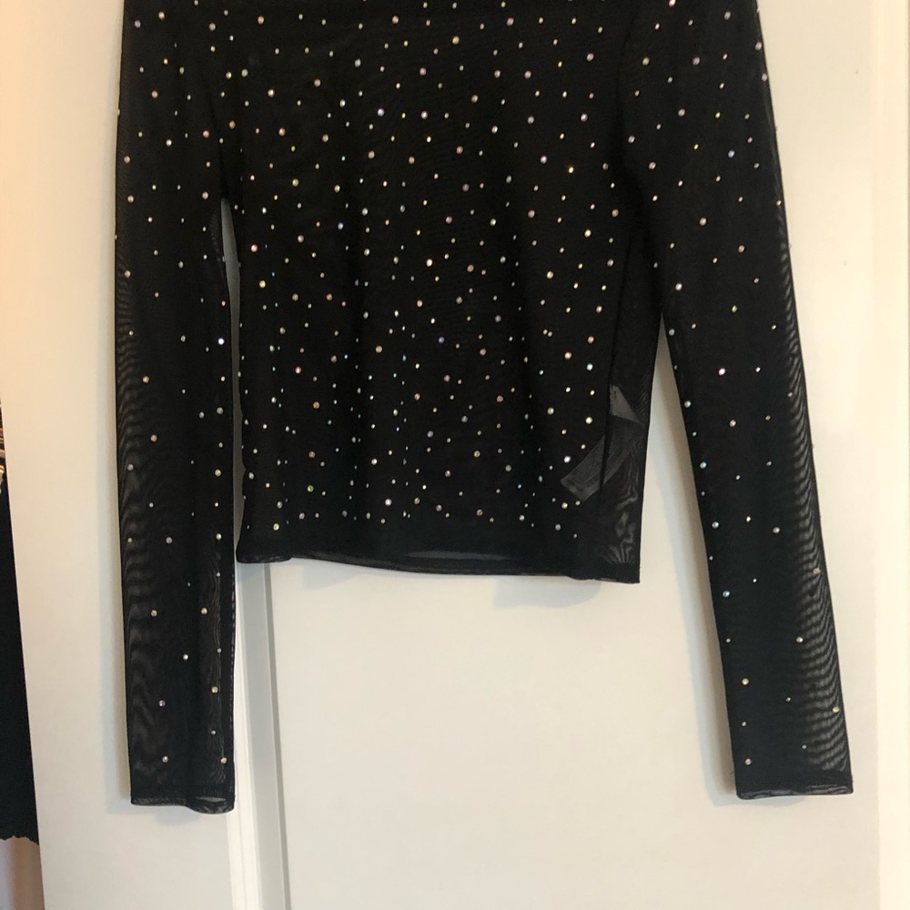 Black sheer top